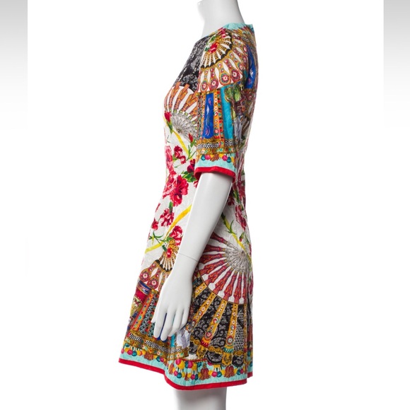 Dolce & Gabbana Printed Mini Dress Floral Size 38 - Picture 2 of 6